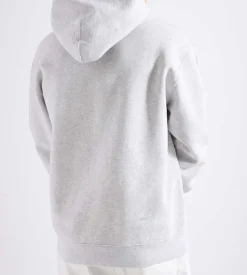 Reception Hooded Sweat Motto Cotton Brush Fleece Athletic Grey