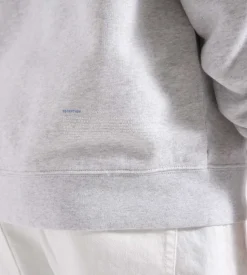 Reception Hooded Sweat Motto Cotton Brush Fleece Athletic Grey
