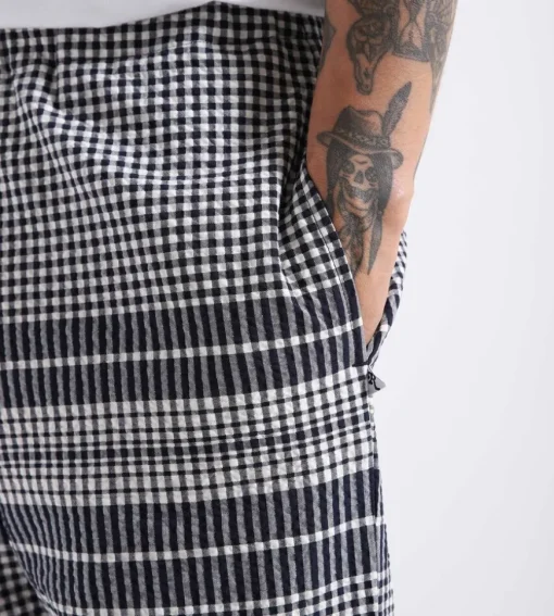 Reception Kitchen Pant Ripstop Seersucker Dark Navy White