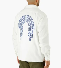 Reception Longsleeve Bowling Shirt White