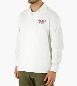 Reception Longsleeve Bowling Shirt White