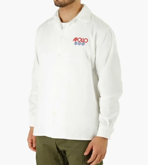 Reception Longsleeve Bowling Shirt White