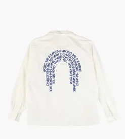 Reception Longsleeve Bowling Shirt White