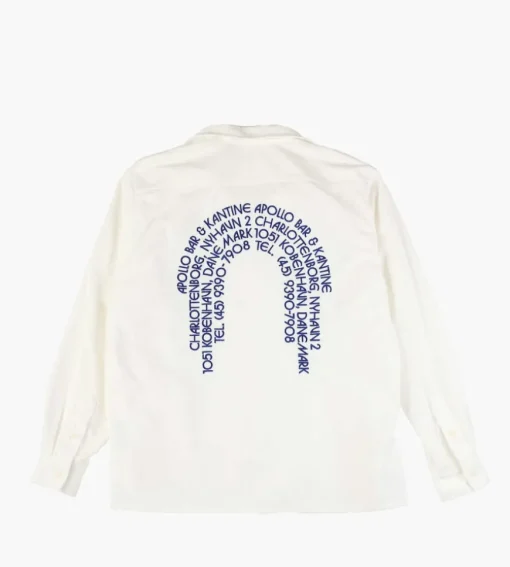 Reception Longsleeve Bowling Shirt White