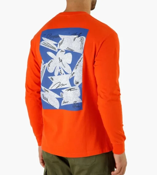 Reception Longsleeve Pocket Tee Zen Mandarin Red