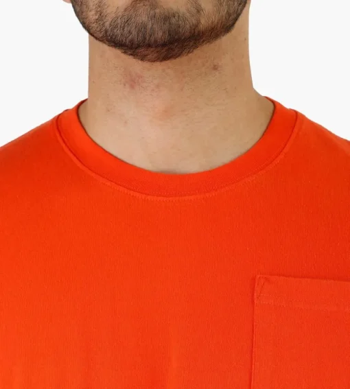 Reception Longsleeve Pocket Tee Zen Mandarin Red