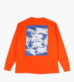 Reception Longsleeve Pocket Tee Zen Mandarin Red