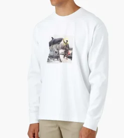 Reception Longsleeve Tee Target White
