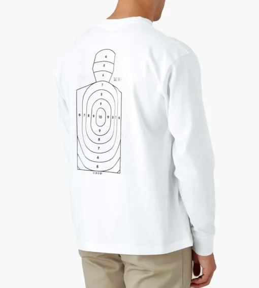 Reception Longsleeve Tee Target White
