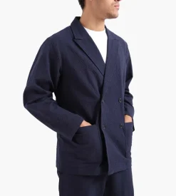 Reception Loose Db Blazer Ripstop Seersucker Dark Navy