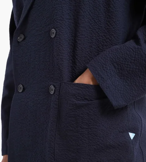Reception Loose Db Blazer Ripstop Seersucker Dark Navy