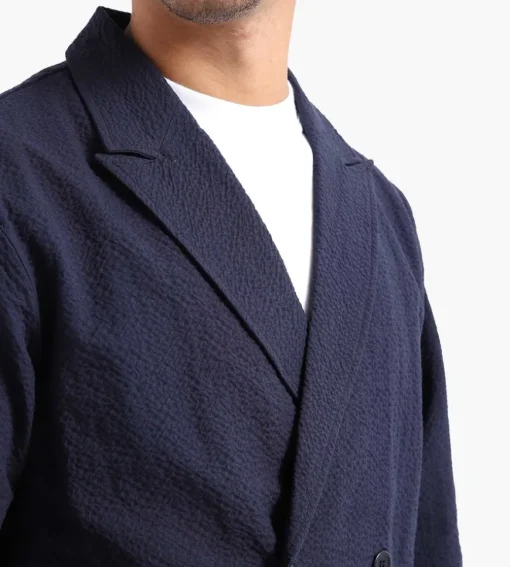 Reception Loose Db Blazer Ripstop Seersucker Dark Navy