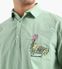 Reception Snap Shirt Fruit Smoke Green