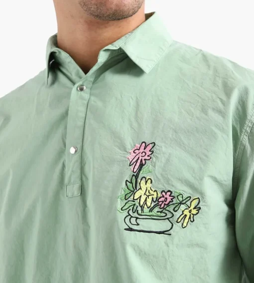 Reception Snap Shirt Fruit Smoke Green