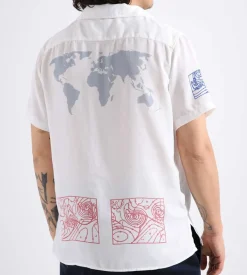 Reception Ss Bowling Shirt Cruise Pes Crepe White