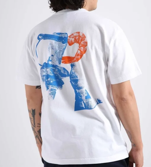 Reception Ss Tee Shrimp Cotton Single Jersey White
