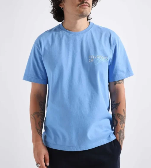 Reception Ss Tee Youth Cotton Single Jersey Granada Blue