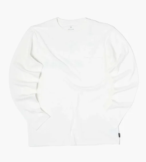 Snow Peak Printed Ls Tee Sp Camping Gear Logo White