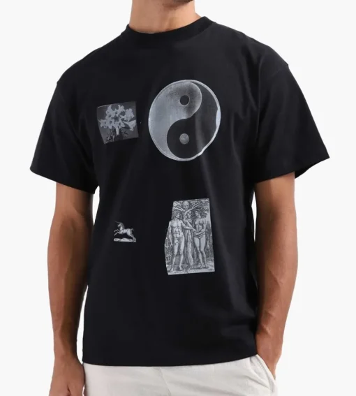Soulland Collage Print T-Shirt Black