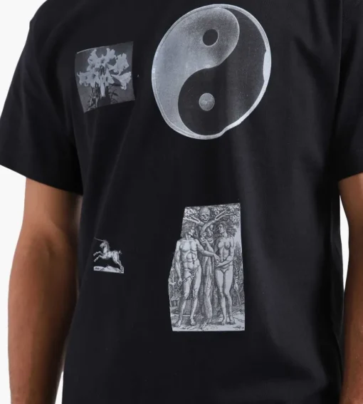 Soulland Collage Print T-Shirt Black