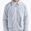 Soulland Jamie Jacket White Blue Stripes