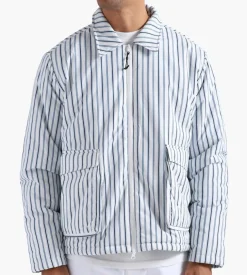 Soulland Jamie Jacket White Blue Stripes