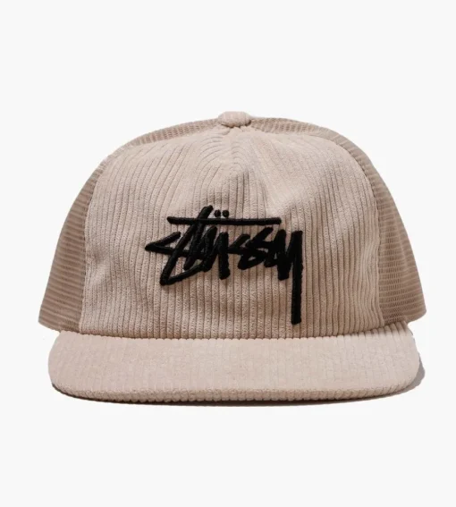 Stussy Corduroy Trucker Cap Cream