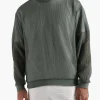 Stussy Cotton Mesh Crewneck Olive