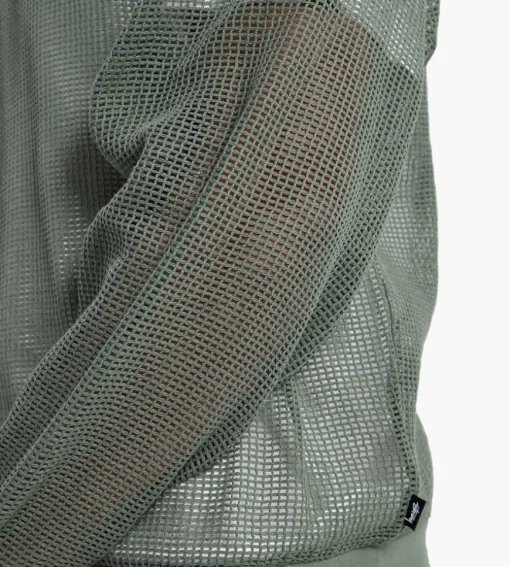 Stussy Cotton Mesh Crewneck Olive