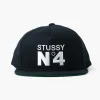 Stussy No. 4 Point Crown Cap Black