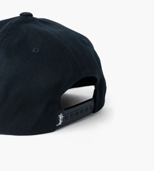 Stussy No. 4 Point Crown Cap Black