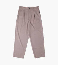 Stussy Striped Volume Pleated Trouser Light Brown