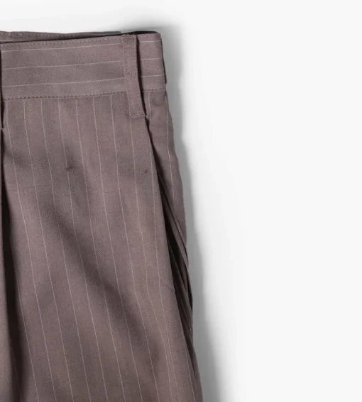 Stussy Striped Volume Pleated Trouser Light Brown