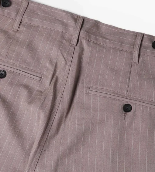 Stussy Striped Volume Pleated Trouser Light Brown