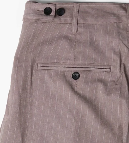 Stussy Striped Volume Pleated Trouser Light Brown