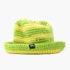 Stussy Swirl Knit Bucket Hat Lime