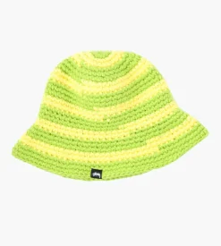 Stussy Swirl Knit Bucket Hat Lime