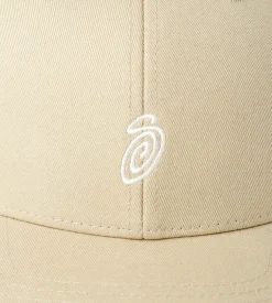 Stussy Swirly S Low Pro Cap Khaki