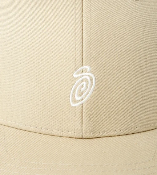 Stussy Swirly S Low Pro Cap Khaki