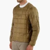 Taion Crew-Neck Button Down Jacket Beige