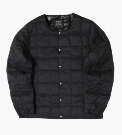 Taion Crew-Neck Button Down Jacket Black