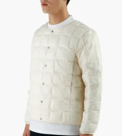 Taion Crew-Neck Button Down Jacket Off White