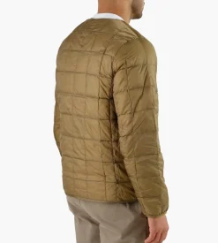 Taion Crew-Neck Button Down Jacket Beige