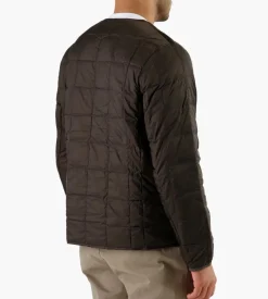 Taion Crew-Neck Button Down Jacket Dark Choco