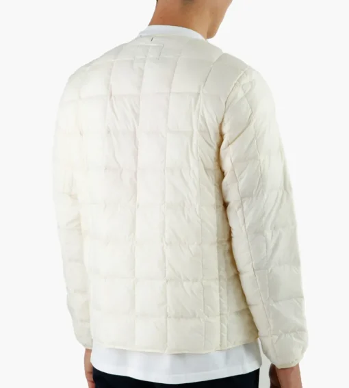 Taion Crew-Neck Button Down Jacket Off White
