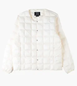 Taion Crew-Neck Button Down Jacket Off White