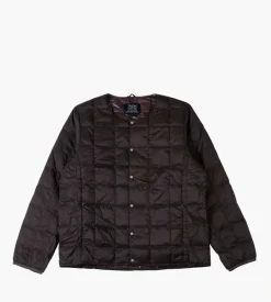 Taion Crew-Neck Button Down Jacket Dark Choco