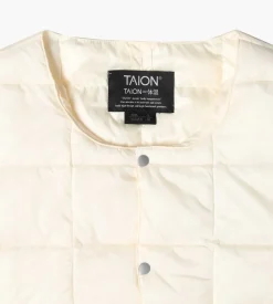 Taion Crew-Neck Button Down Jacket Off White