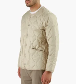 Taion Military Crew Neck Down Jacket Cream