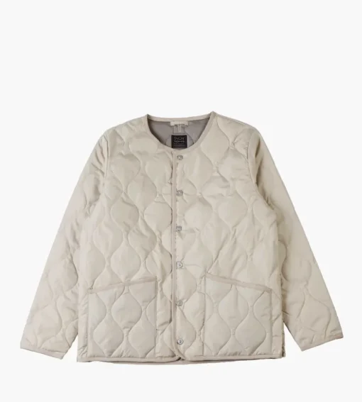Taion Military Crew Neck Down Jacket Cream